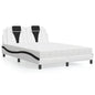 Viana bed with white faux leather mattress 120x200 cm