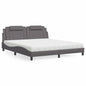 Viana bed with white faux leather mattress 120x200 cm