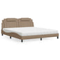 Viana bed with white faux leather mattress 120x200 cm