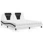 Viana bed with white faux leather mattress 120x200 cm