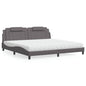 Viana bed with white faux leather mattress 120x200 cm