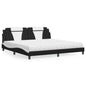 Viana bed with white faux leather mattress 120x200 cm
