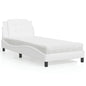 Estructura de cama sin colchón Zadar cuero sintético blanco 100x200 cm