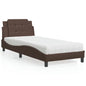 Estructura de cama sin colchón Zadar cuero sintético blanco 100x200 cm