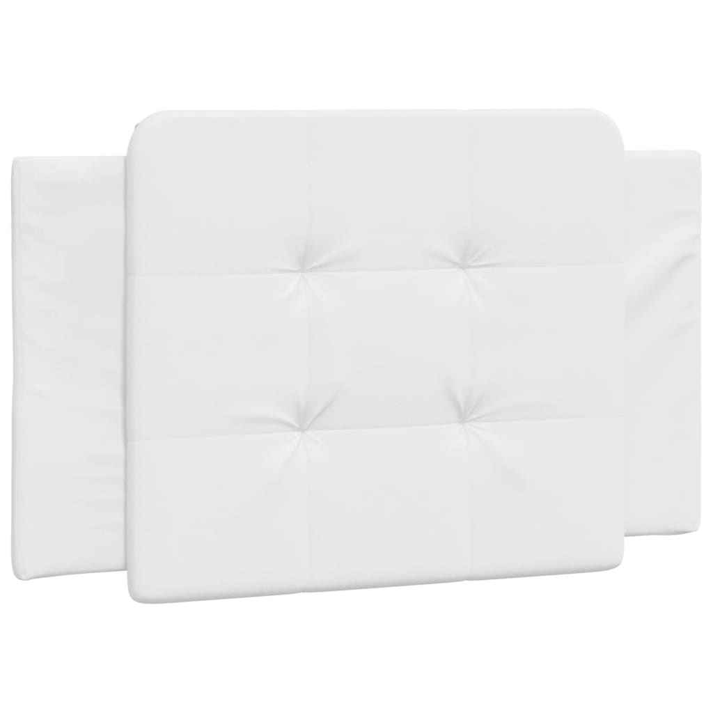 Estructura de cama sin colchón Zadar cuero sintético blanco 100x200 cm
