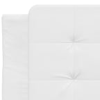Estructura de cama sin colchón Zadar cuero sintético blanco 100x200 cm