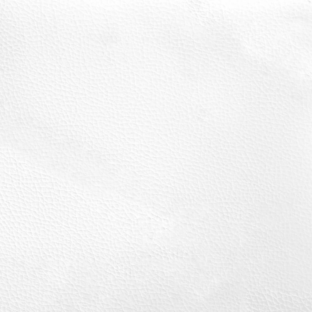 Estructura de cama sin colchón Zadar cuero sintético blanco 100x200 cm