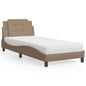 Estructura de cama sin colchón Zadar cuero sintético blanco 100x200 cm