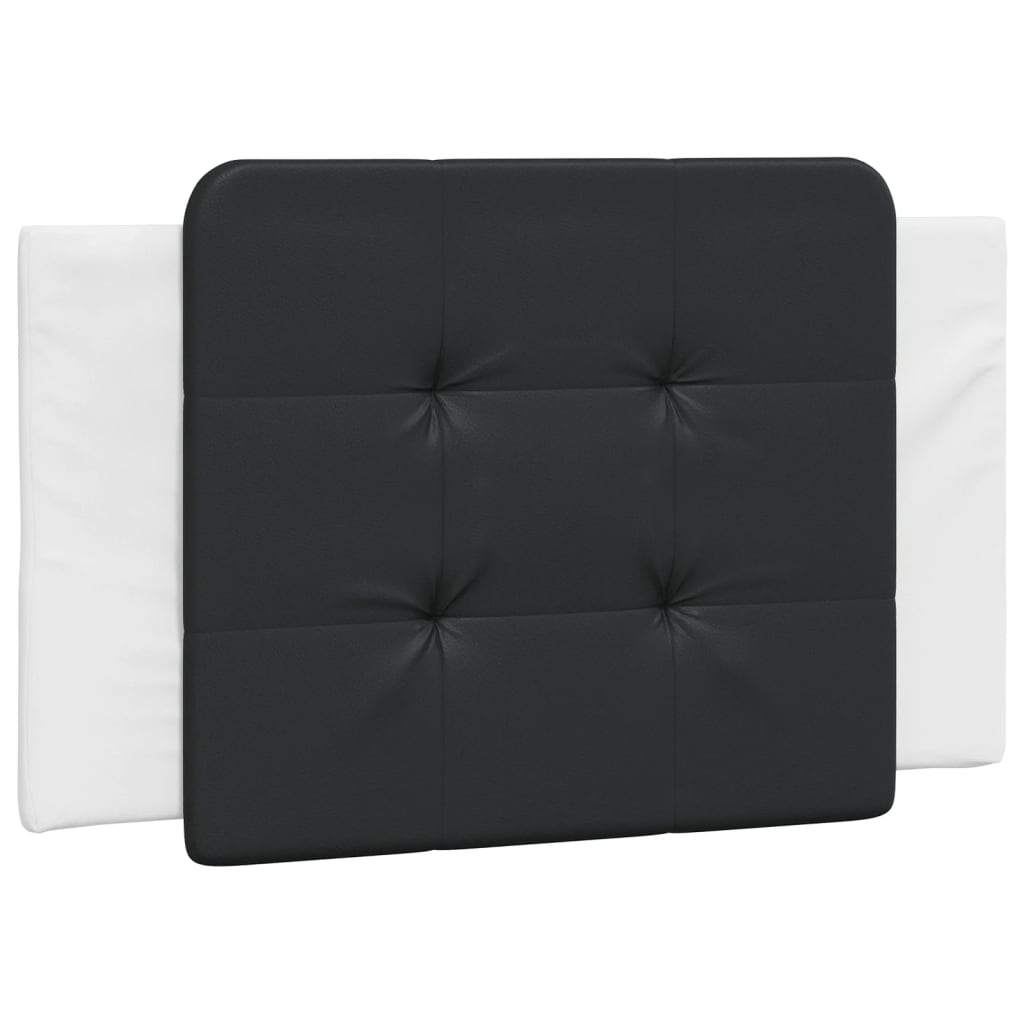 Estructura de cama sin colchón Zadar cuero sintético blanco y negro 100x200 cm