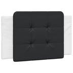 Estructura de cama sin colchón Zadar cuero sintético blanco y negro 100x200 cm