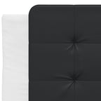 Estructura de cama sin colchón Zadar cuero sintético blanco y negro 100x200 cm