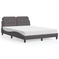 Estructura de cama sin colchón Zadar cuero sintético blanco y negro 100x200 cm