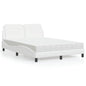 Estructura de cama sin colchón Zadar cuero sintético blanco 100x200 cm