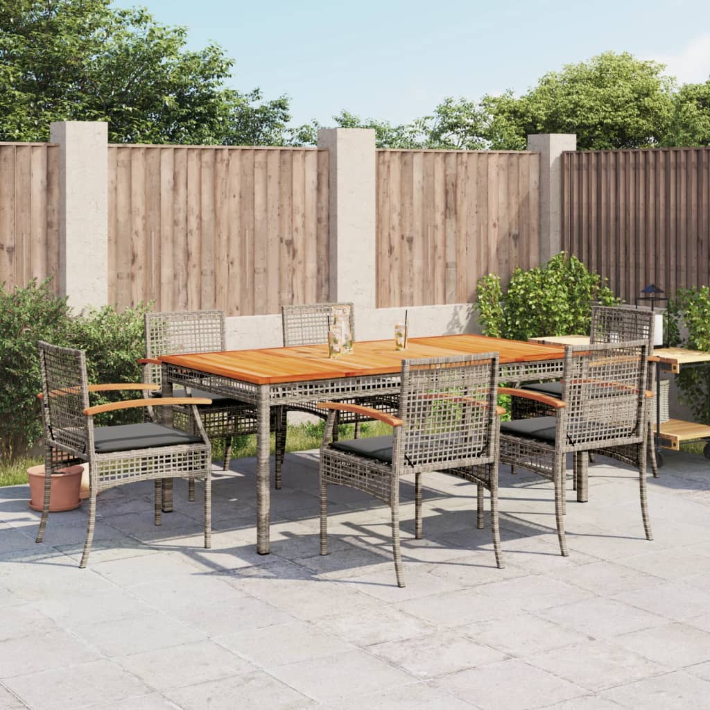 Juego de comedor para jardín 9 piezas textilene negro