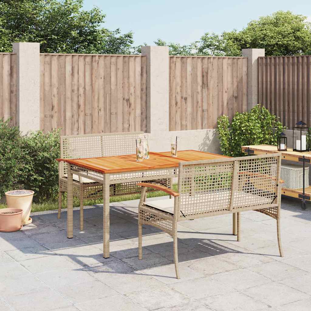 Juego de comedor para jardín 9 piezas textilene negro