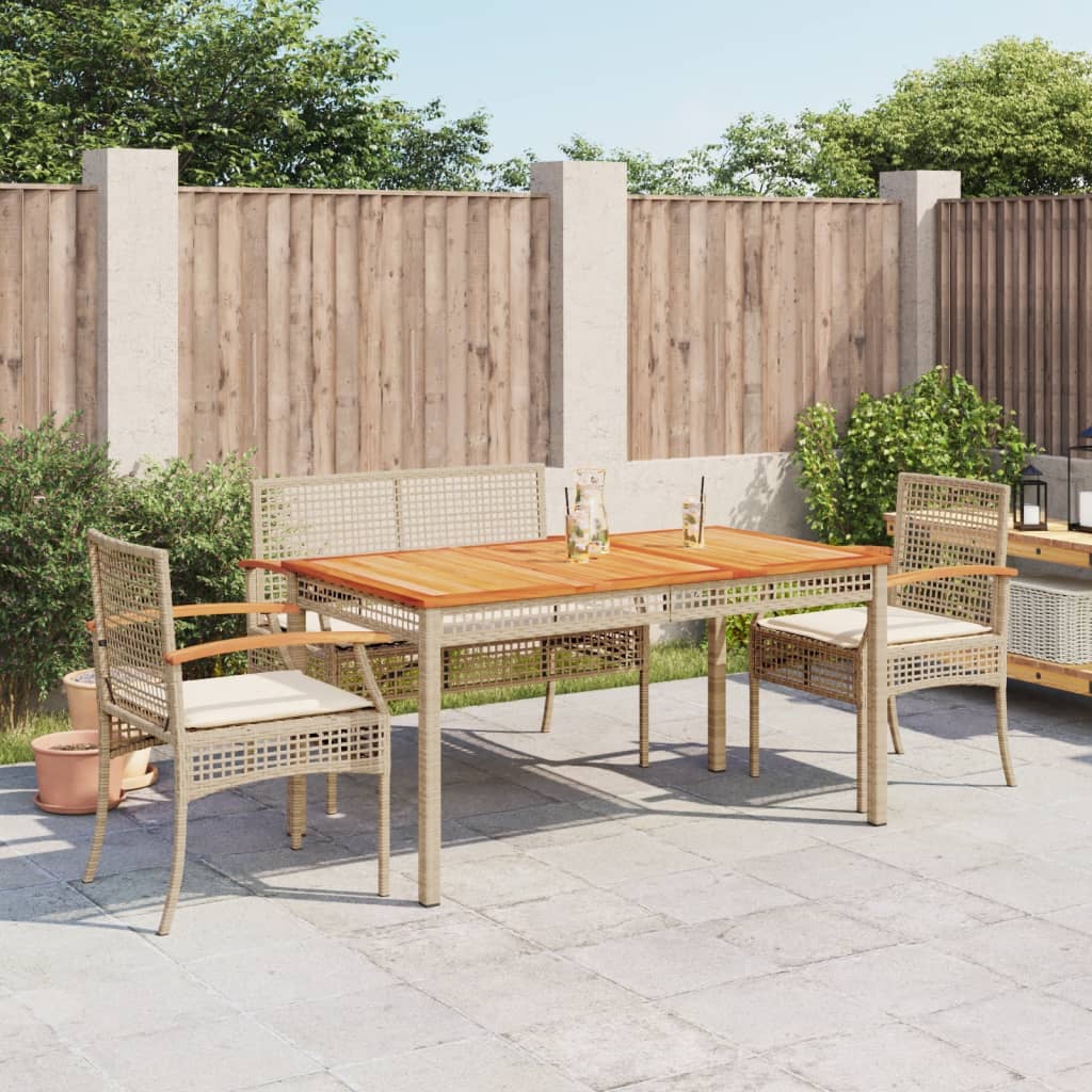 Set de comedor jardín 11 pzas con cojines ratán sintético negro