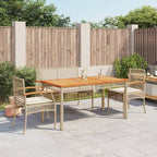 Set de comedor jardín 11 pzas con cojines ratán sintético negro