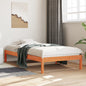Solid Pine Sofa Bed Frame without Mattress, Waxed Brown 80x200 cm