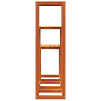 Soportes para plantas 3 piezas madera maciza pino marrón cera