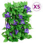 Enrejado expandible hiedra artificial verde 5 uds 180x30 cm