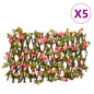 Enrejado expandible hiedra artificial verde 5 uds 180x30 cm
