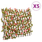 Enrejado expandible hiedra artificial verde 5 uds 180x30 cm