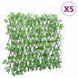 Enrejado expandible hiedra artificial verde 5 uds 180x30 cm
