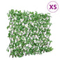 Enrejado expandible hiedra artificial verde 5 uds 180x30 cm