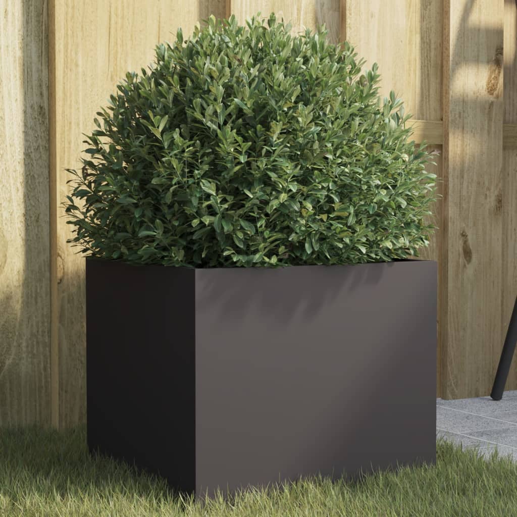 Jardinera acero blanco 32x29x75 cm