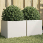 Jardinera 2 uds madera maciza de pino marrón miel 40x40x52,5 cm