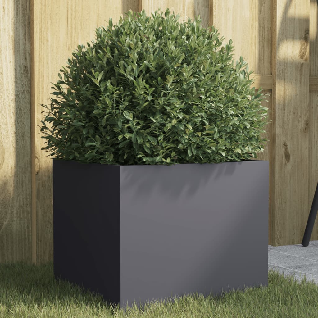 Jardinera acero blanco 32x29x75 cm