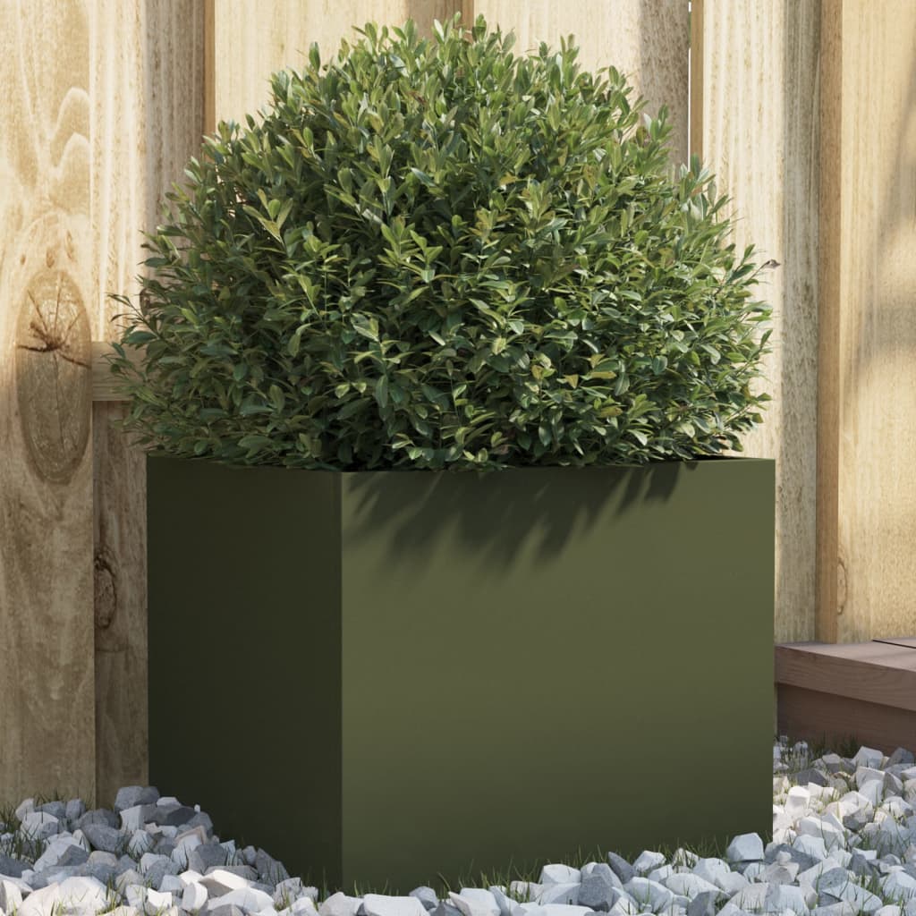Jardinera acero blanco 32x29x75 cm