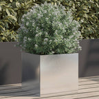 Jardinera acero blanco 32x29x75 cm