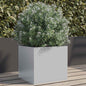 Jardinera de acero galvanizado plateado 32x29x75 cm