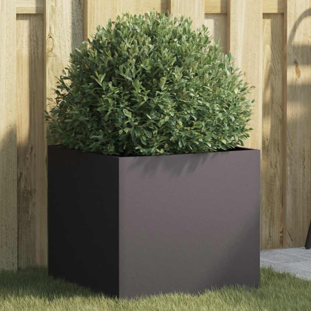 Jardinera acero blanco 32x29x75 cm