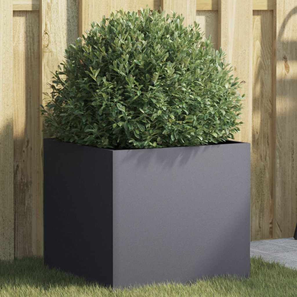 Jardinera acero blanco 32x29x75 cm