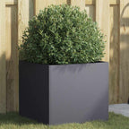 Jardinera acero blanco 32x29x75 cm