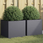 Jardinera 2 uds madera maciza de pino marrón miel 40x40x52,5 cm