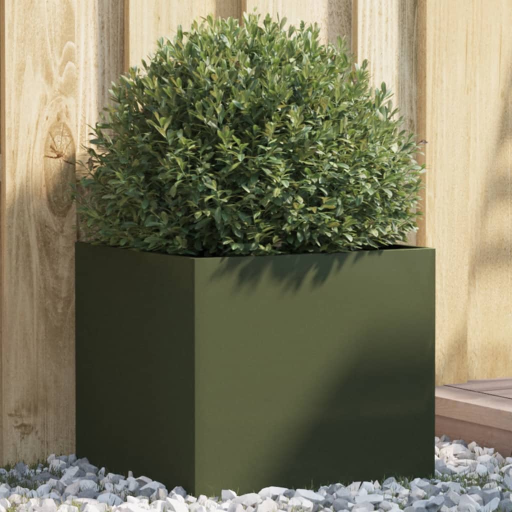 Jardinera acero blanco 32x29x75 cm