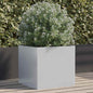 Jardinera de acero galvanizado plateado 32x29x75 cm