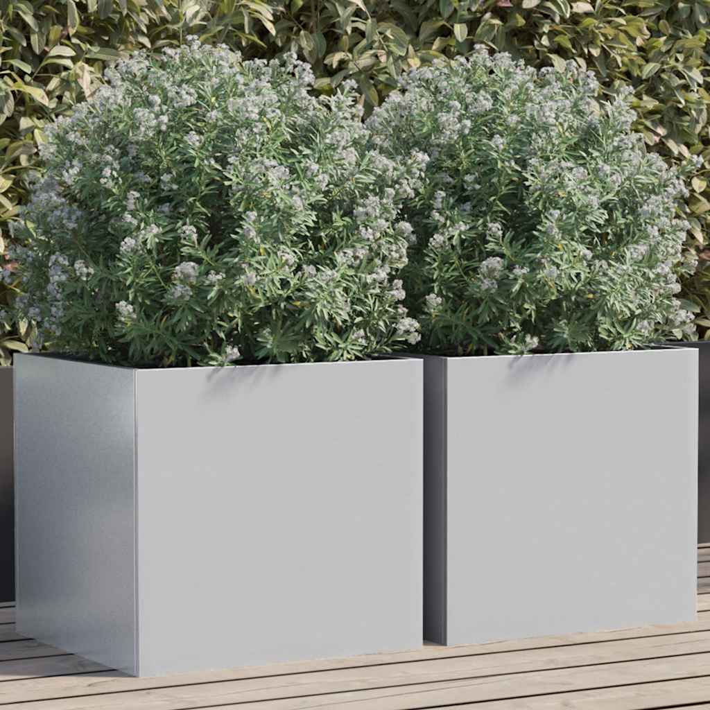 Jardinera 2 uds madera maciza de pino marrón miel 40x40x52,5 cm