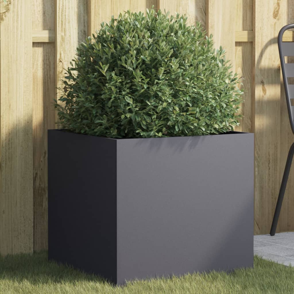 Jardinera acero blanco 32x29x75 cm