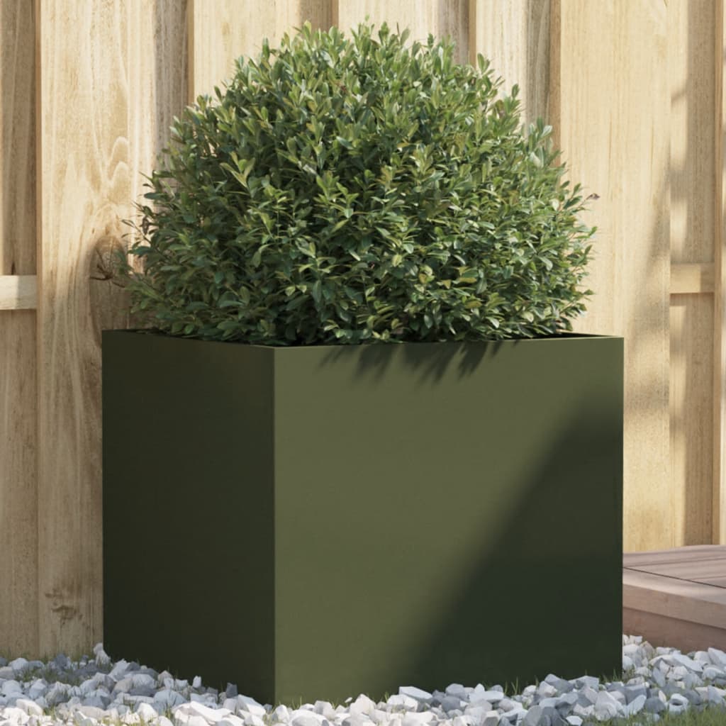 Jardinera acero blanco 32x29x75 cm