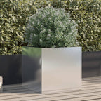Jardinera acero blanco 32x29x75 cm
