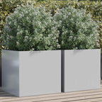 Jardinera 2 uds madera maciza de pino marrón miel 40x40x52,5 cm