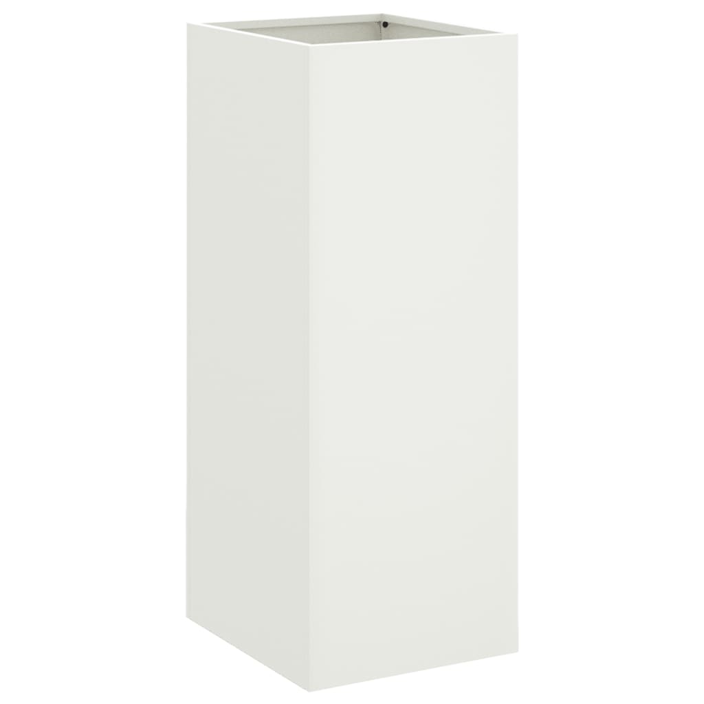 Jardinera acero blanco 32x29x75 cm