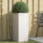 Jardinera acero blanco 32x29x75 cm