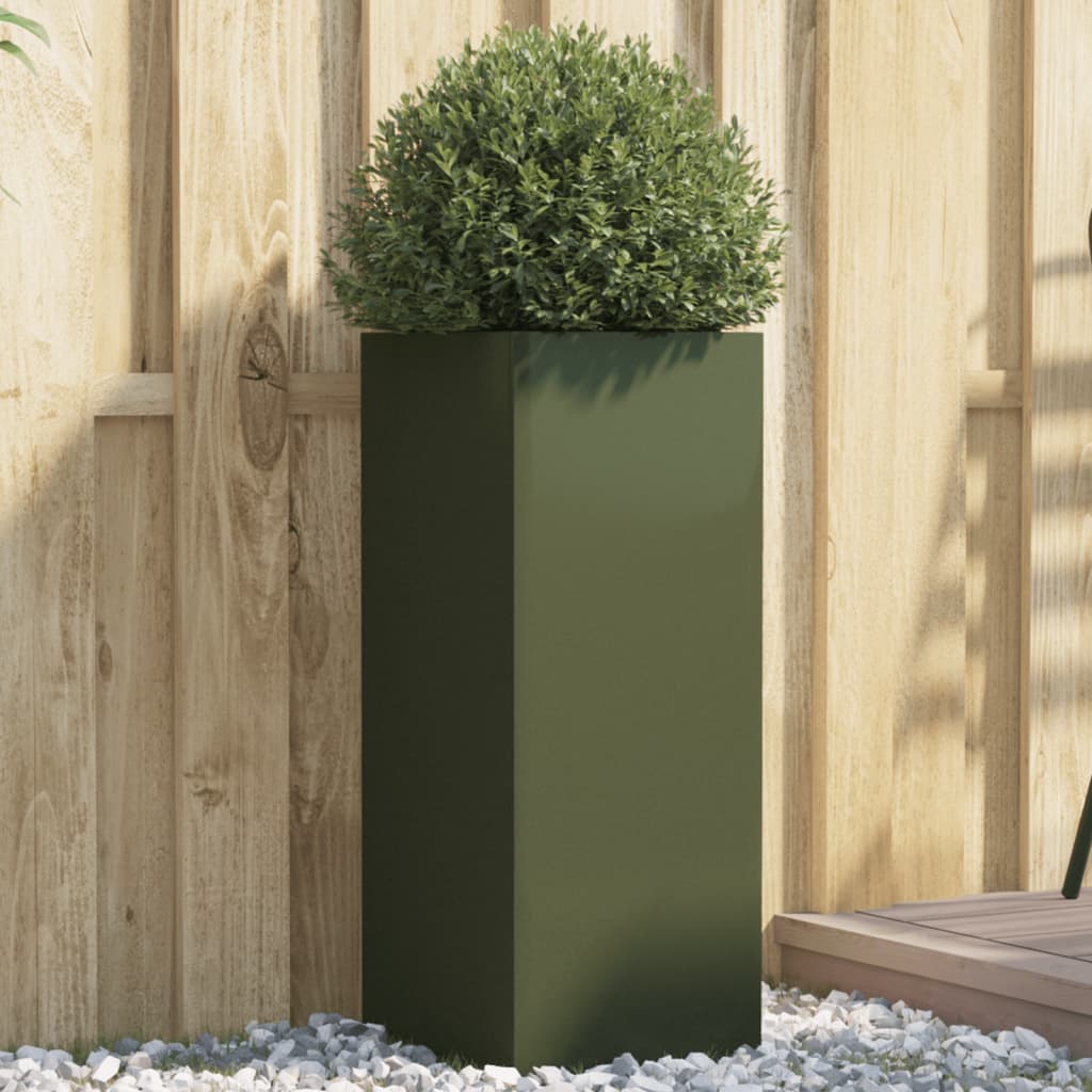 Jardinera acero blanco 32x29x75 cm