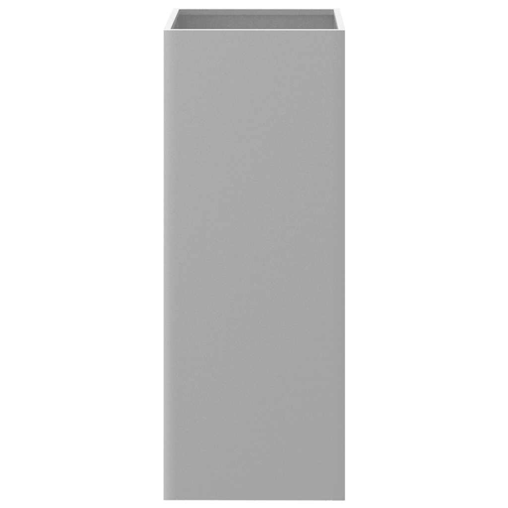 Jardinera de acero galvanizado plateado 32x29x75 cm