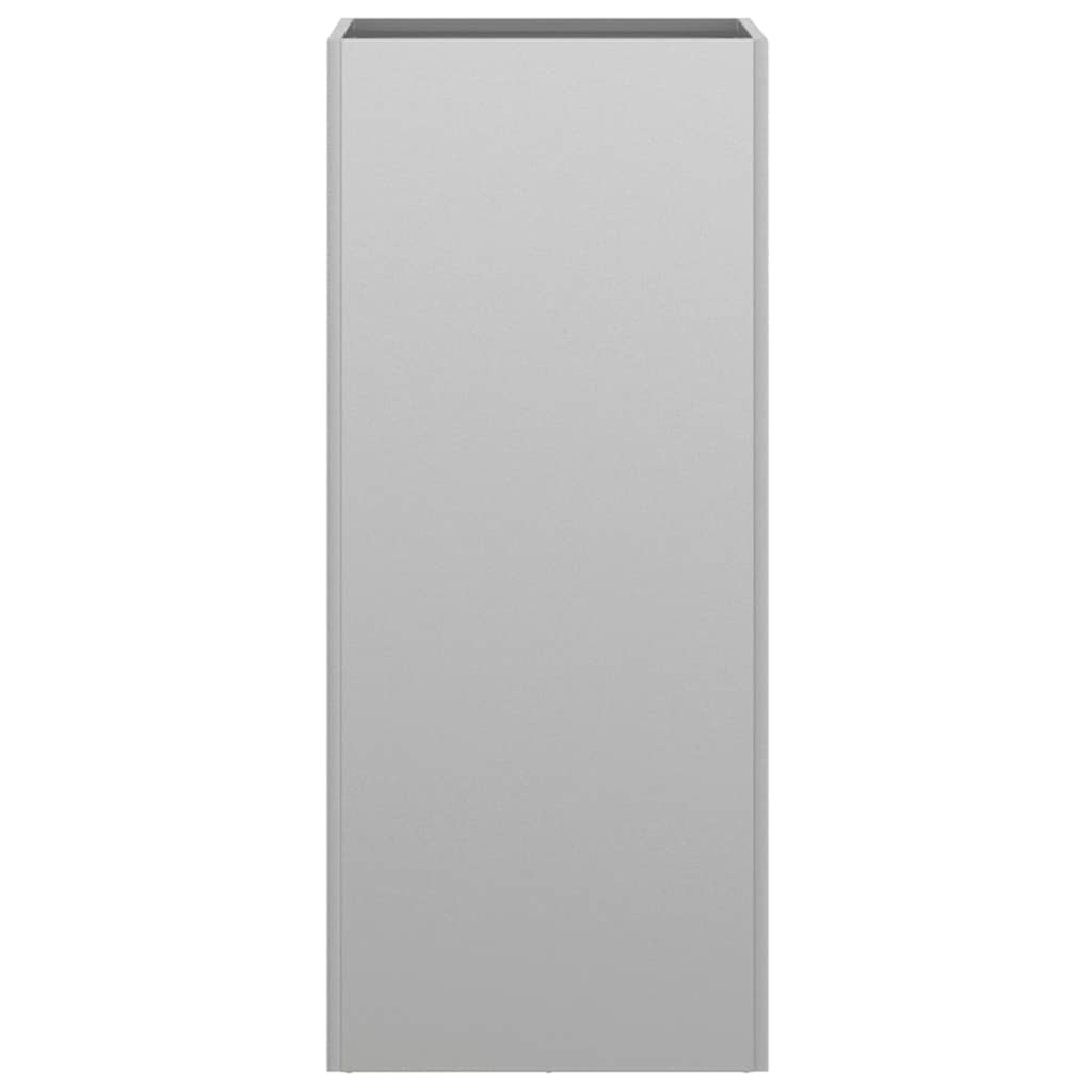 Jardinera de acero galvanizado plateado 32x29x75 cm